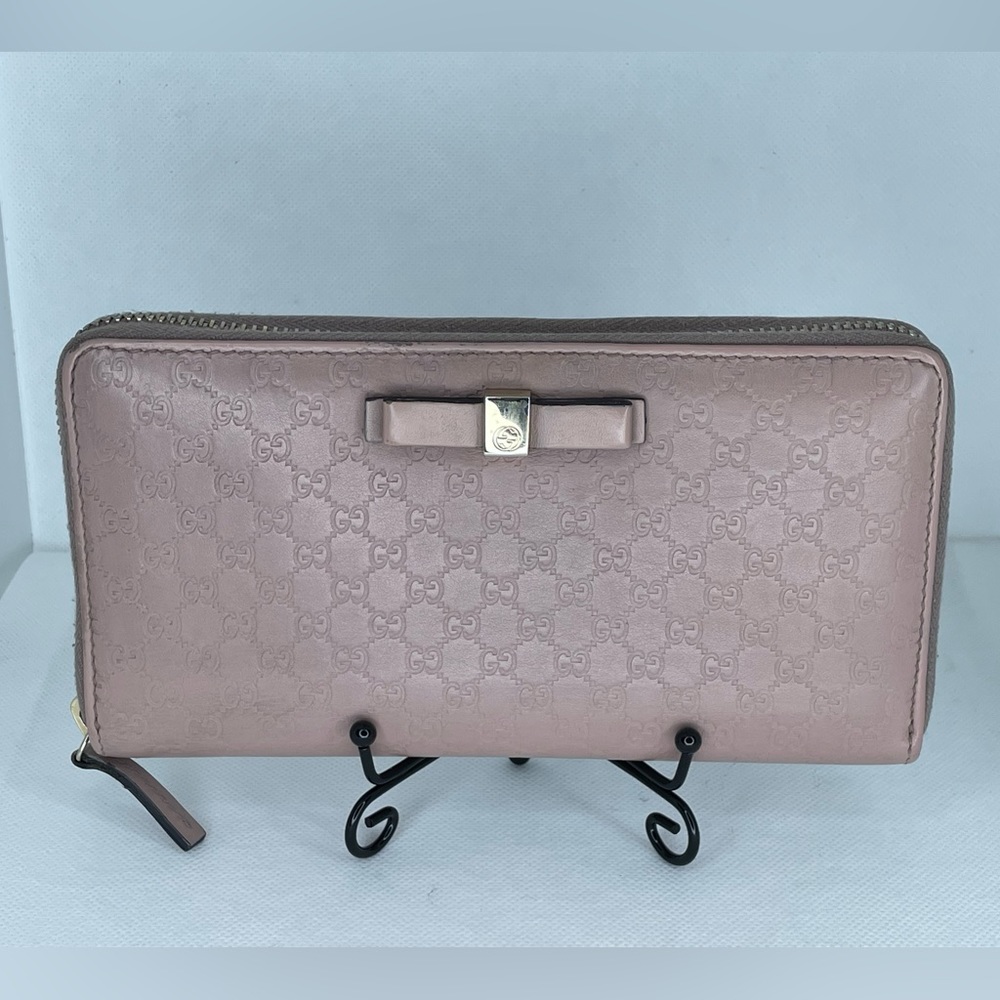 (MT09) Authenticated Pre-Loved GUCCI Microguccisima Zip Around Wallet